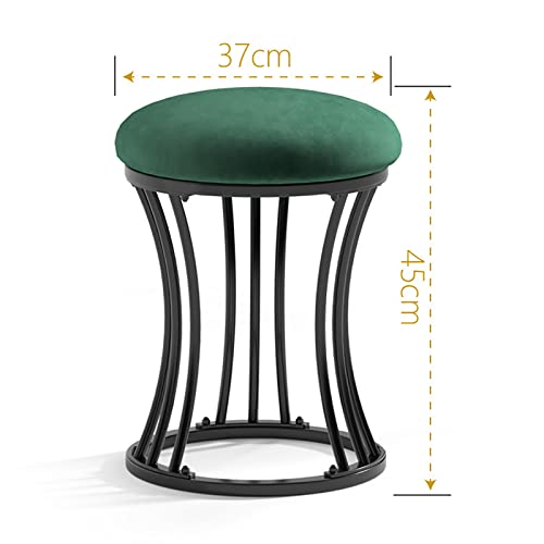 Multifunctional Vanity Stools Soft Padded Flannel Footrest Stool Modern Footstool Ottoman Suitable for Living Room Bedroom Dressing Room Doorway,Purple Full Moon