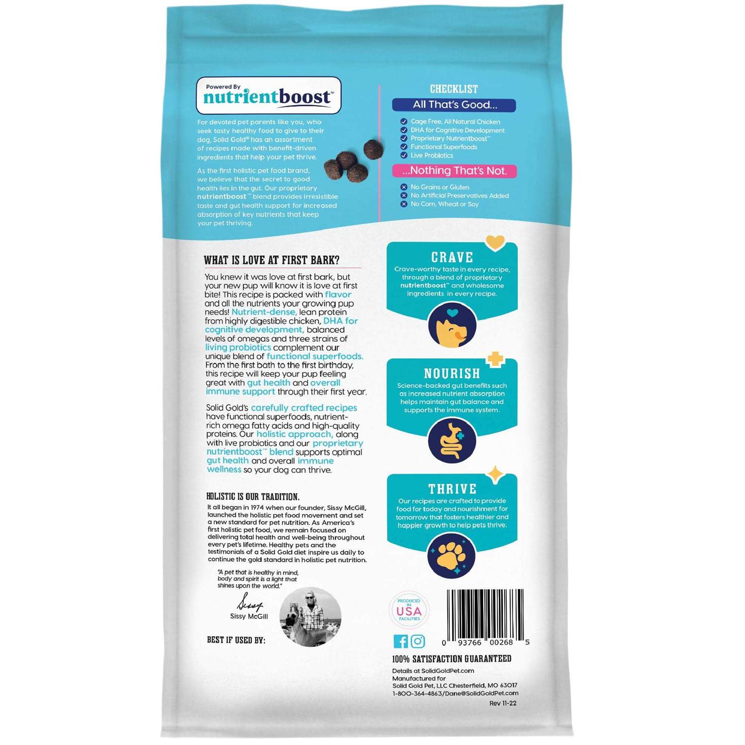 Solid Gold Love at First Bark Chicken Dry Dog Food - Pet Supplies online store