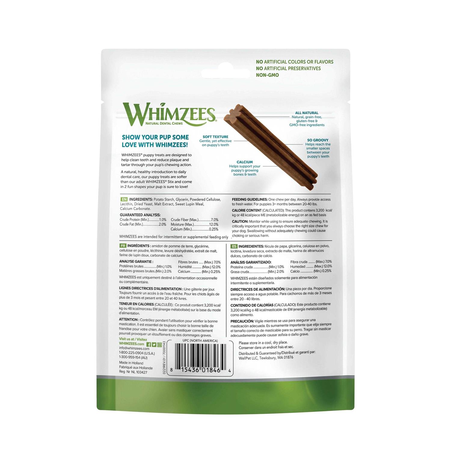 Whimzees Dental Puppy Treats - Pet Supplies online store