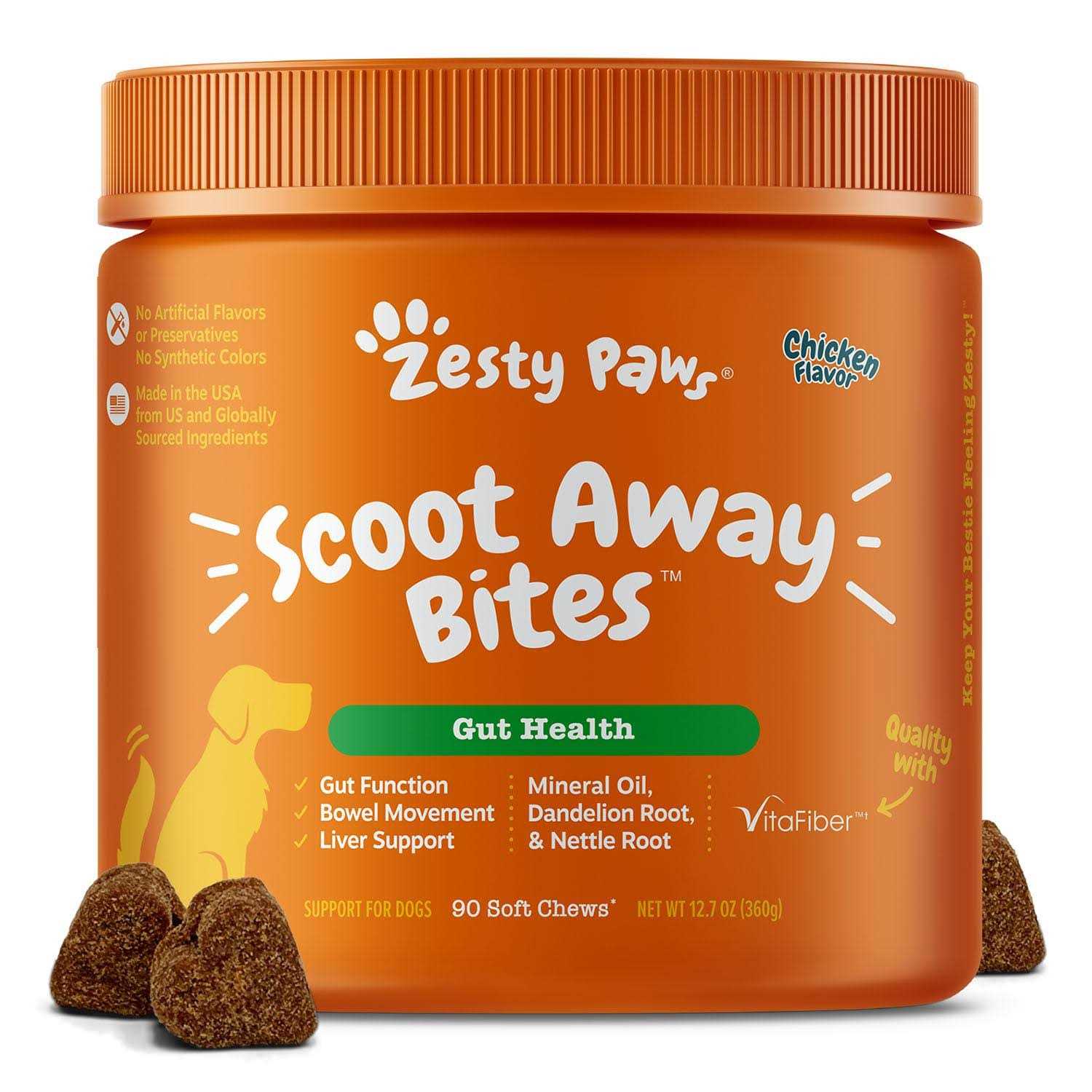Zesty Paws Chicken Scoot Away Bites Soft Chews for Dogs - Pet Supplies online store
