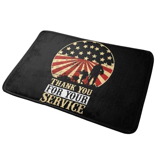 Veterans Day Thank You for Your Service Ultra Soft Area Rug for Living Room Indoor Decoration Non Slip Carpet Bedroom Mat Nursery Office Home Decor