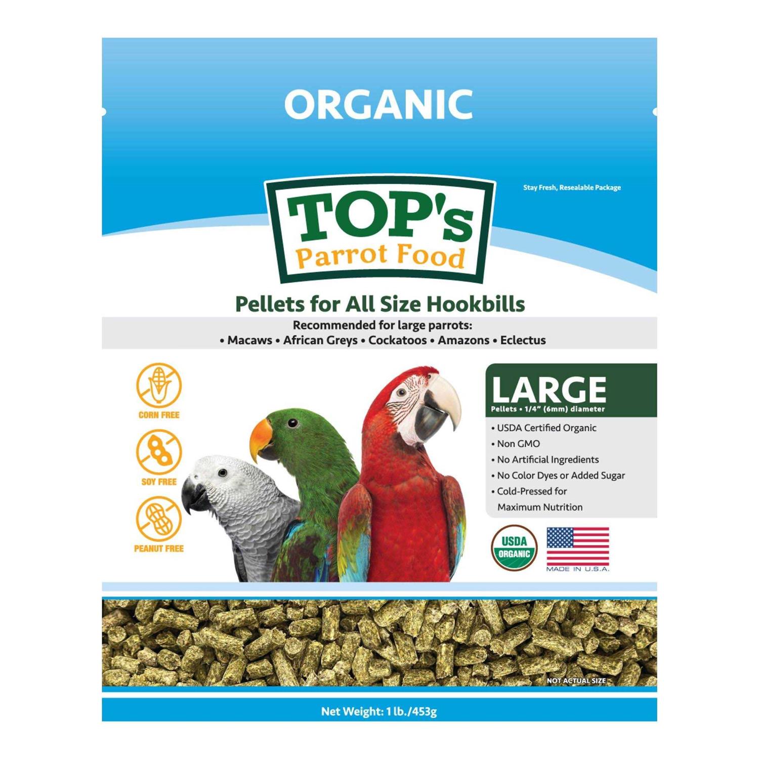 TOP's Parrot Food Organic Pellets - Pet Supplies online store