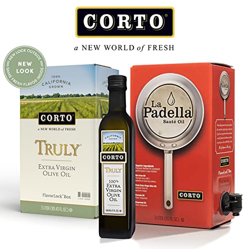 Corto TRULY® | 100% Extra Virgin Olive Oil | Floral Notes | Cold Extracted in State-of-the-Art Mill | Straight from Official Corto Olive Groves & Oil Producer | 500 mL