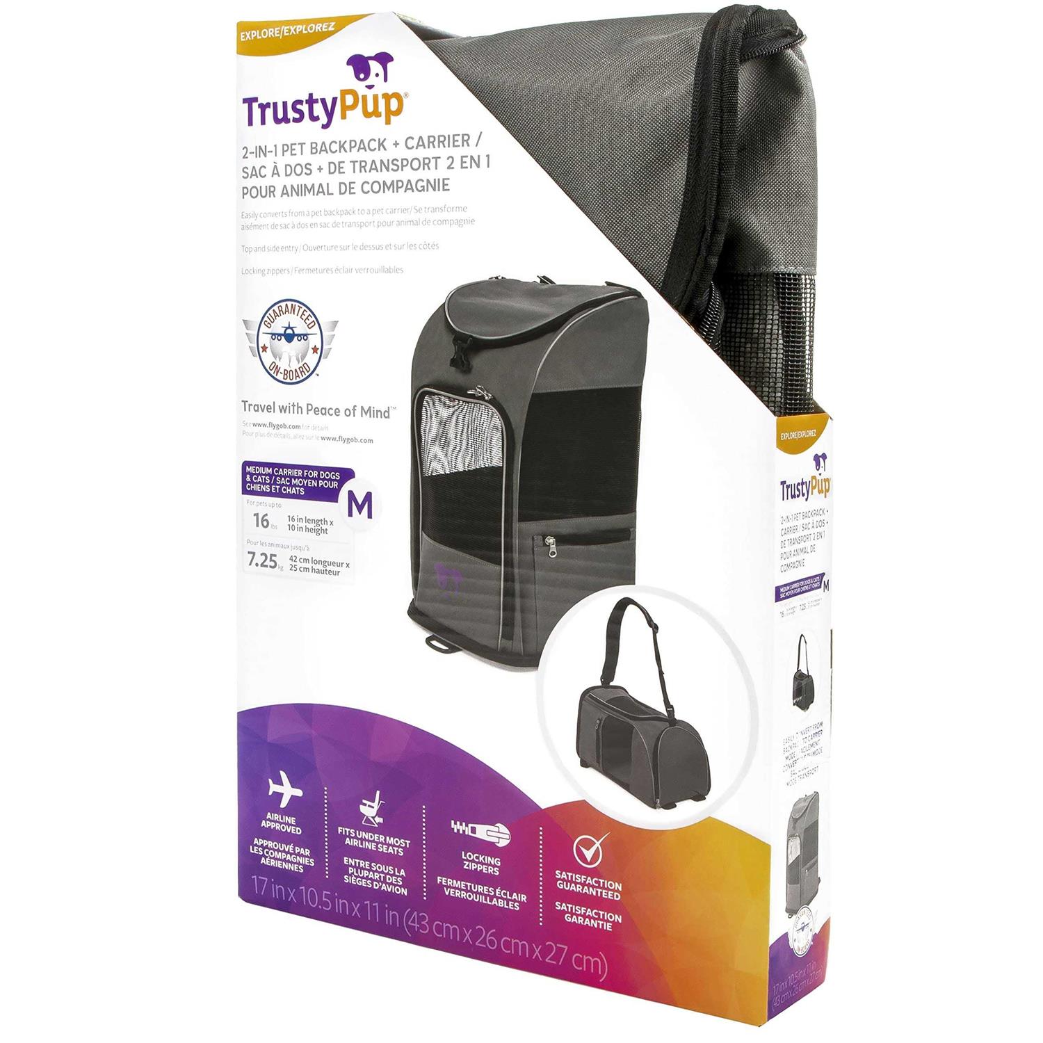 Trustypup 2-in-1 Pet Backpack Travel Carrier - Pet Supplies online store