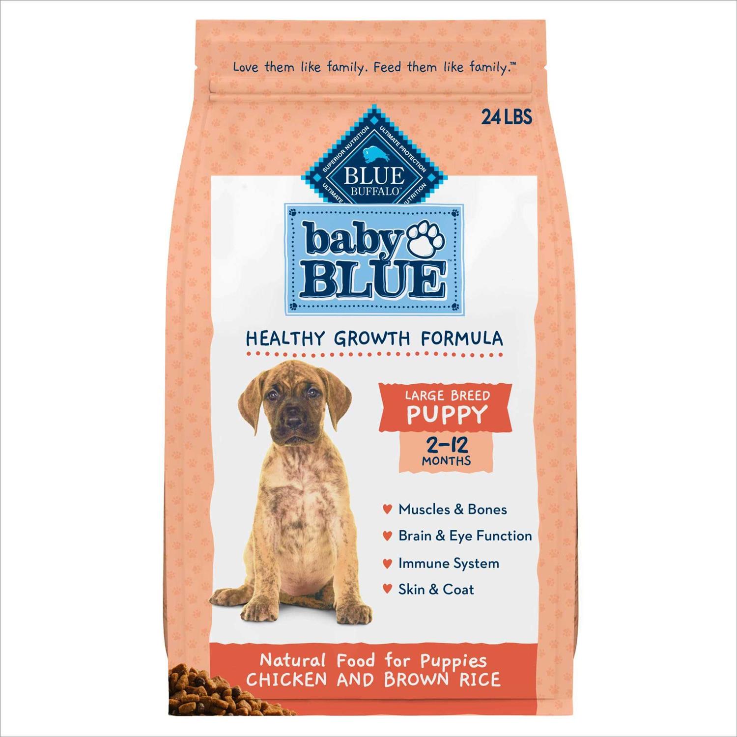 Blue Buffalo Baby Blue Large Breed Healthy Growth Formula Natural Chicken & Brown Rice Recipe Puppy Dry Food - Pet Supplies online store