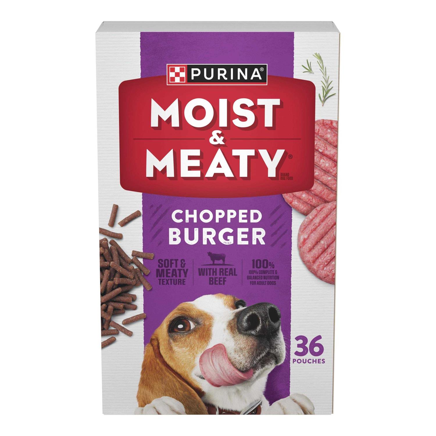 Purina Moist & Meaty Dog Food Chopped Burger - Pet Supplies online store