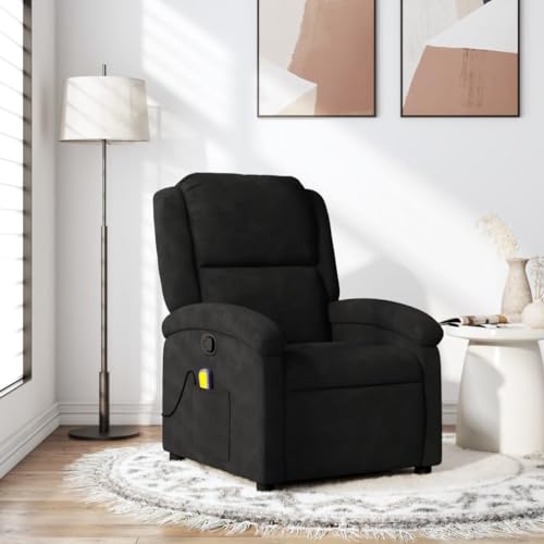 Massage Recliner Chair Black Velvet,Massage and Recliner Chair Ultimate Relaxation with Adjustable Comfort Armchairs Recliner Sleeper Chairs for Living Room