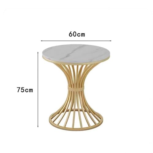 3 Piece Round Faux Marble Dining Table Table Set, Mid-Century Modern Round Set Space Saving Modern Dinette with Upholstered(Orange,4_60CM)