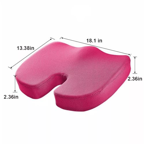 Gel Enhanced Seat Cushion, Office Chair Cushions, Car Seat Cushion, Non-Slip Gel & Memory Foam Computer Chair Pad, Coccyx Cushion Butt Pillow for Driving, Black (Grey)