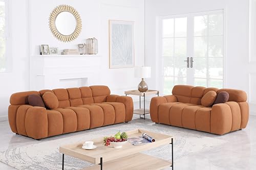 2 Piece Cloud Sofa Couch Set for Living Room, 65