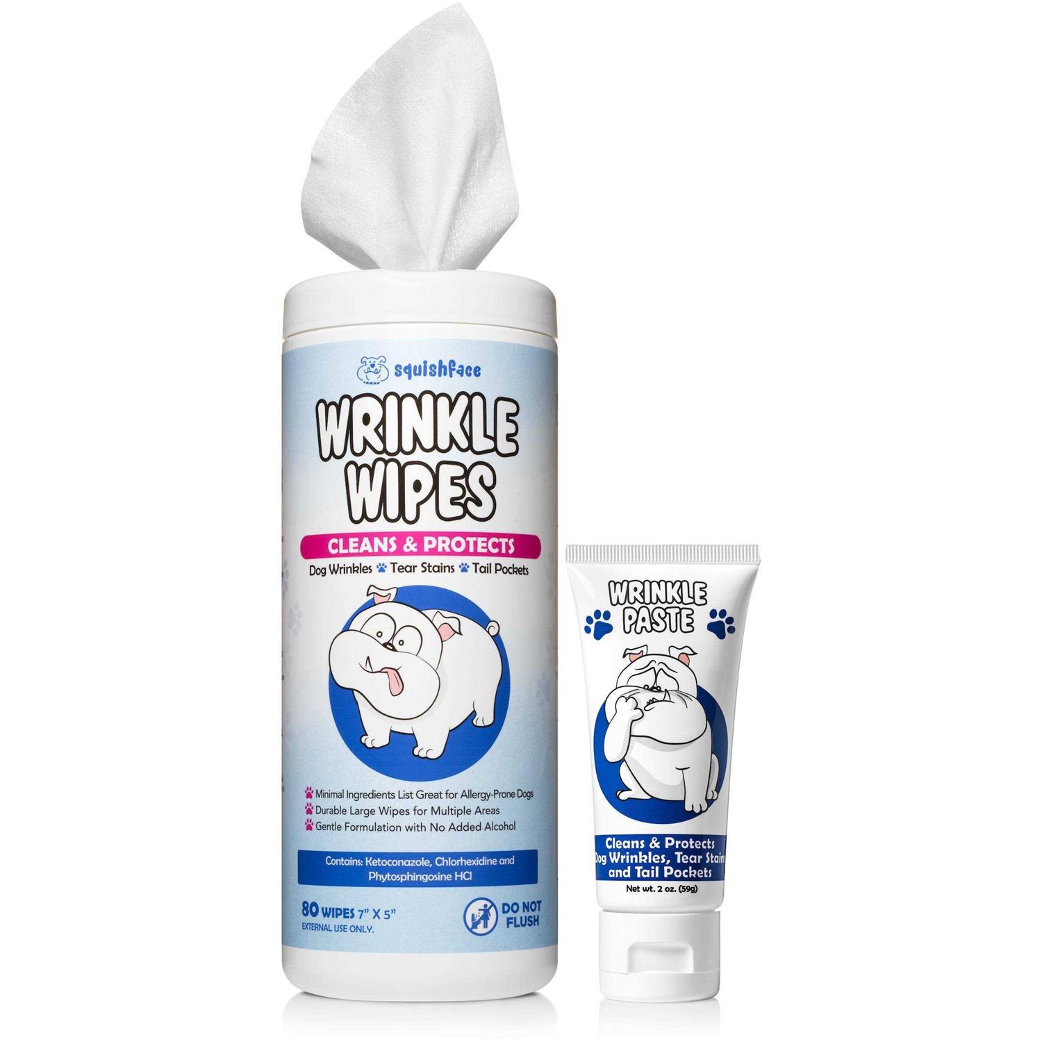 Squishface Protect Your Dogs Wrinkles With Wrinkle Paste + Wrinkle Wipes - Pet Supplies online store