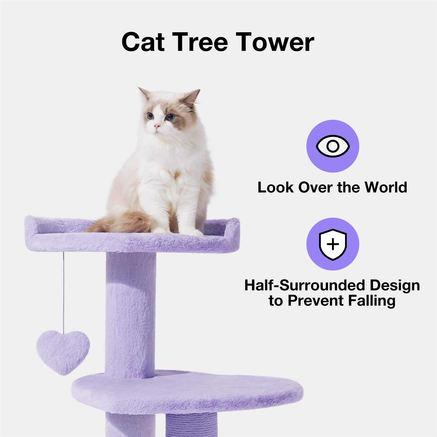 Heartpurrple Cat Climber Tree by Vetreska - Pet Supplies online store