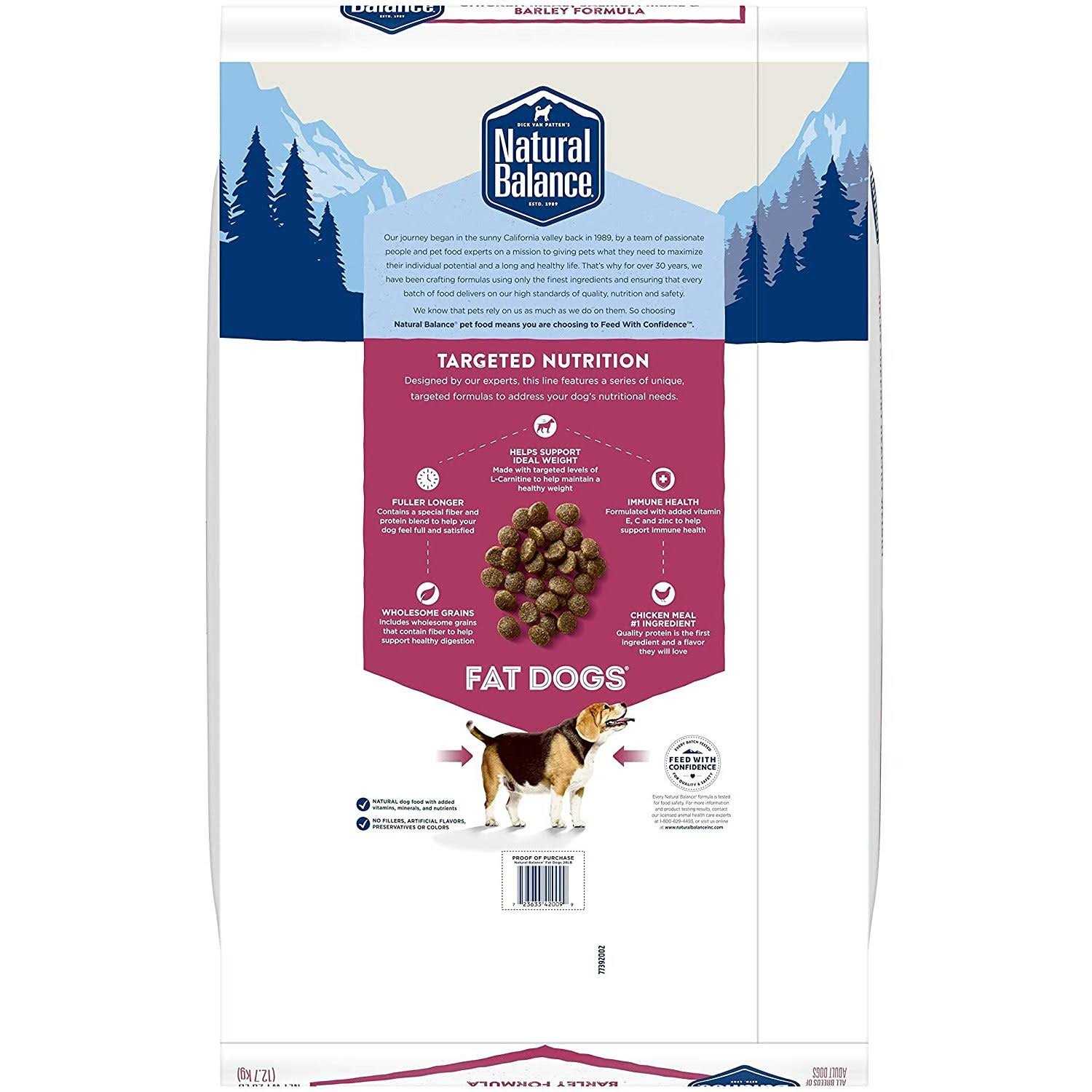 Natural Balance Fat Dogs Dog Food Chicken - Pet Supplies online store