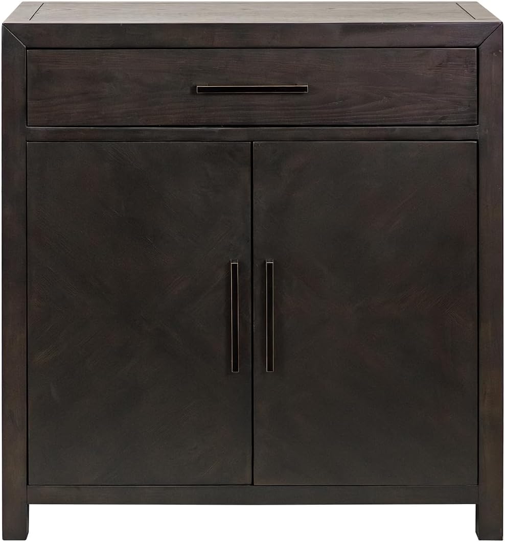 Martin Furniture Modern Wood Kitchen Dining, Bar Storage, Black Cabinet