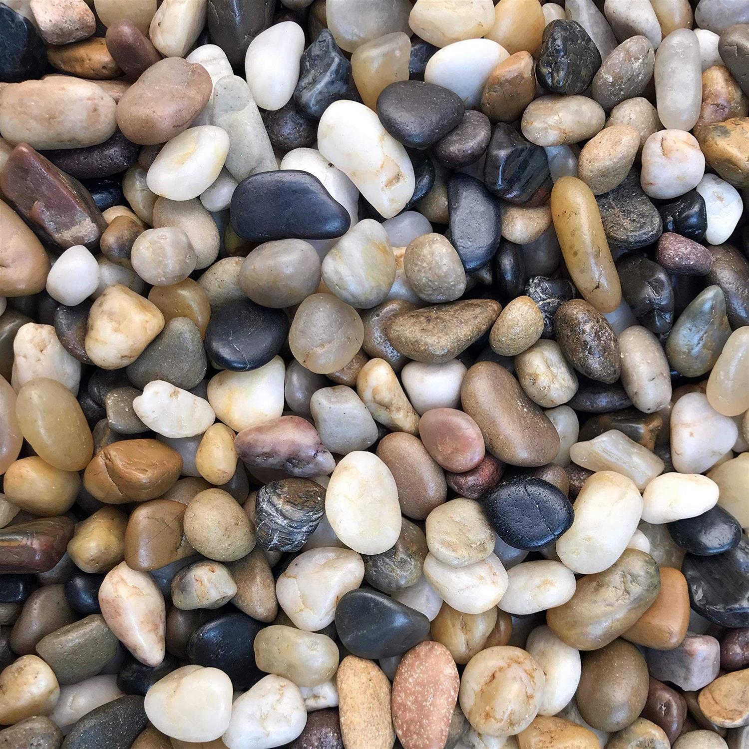 Voulosimi River Rock Stones Natural Decorative Polished Mixed Pebbles Gravel,Outdoor Decorative Stones for Plant Aquariums - Pet Supplies online store