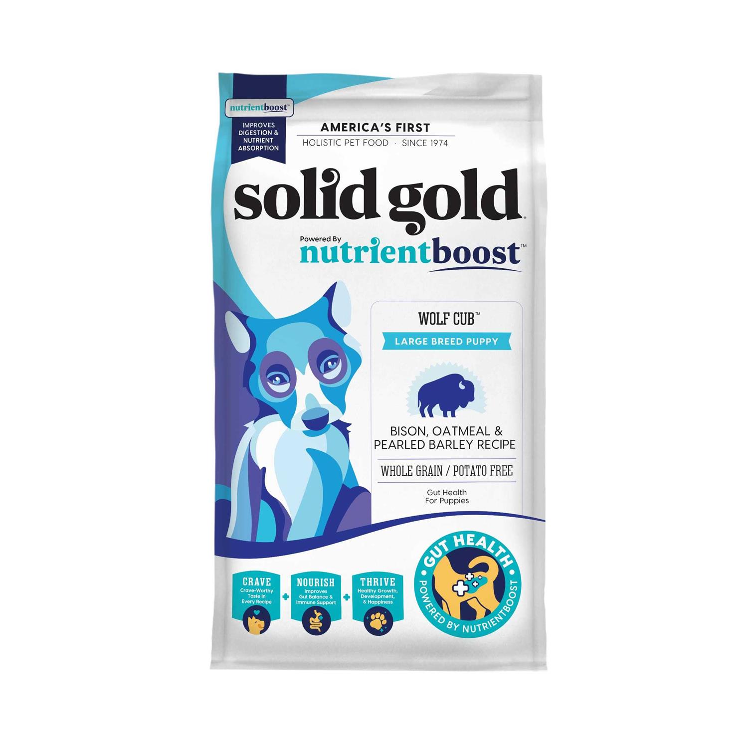 Solid Gold Nutrientboost Wolf Cub Bison Py Dry Dog Food - Pet Supplies online store