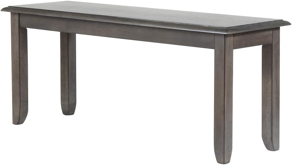 42” Shades of Gray Handcrafted Solid Oak Wood Dining Bench