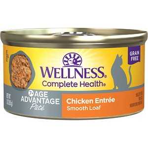 Wellness Complete Health Age Advantage Chicken Pate Wet Cat Food, 3-oz can, 24 count - Pet Supplies online store