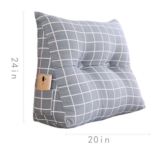 Headboard Pillow for Bed Soft Reading Pillow Triangle Backrest Cushion, Sofa Bed Back Support Pillow Office Chair Rest Pillow Lumbar Pad Modern Minimalism (Dinosaur,24in*20in)