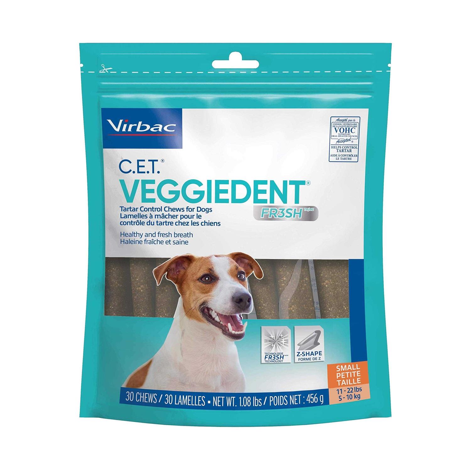 Virbac C.E.T. VeggieDent FR3SH Tartar Control Chews for Dogs - Pet Supplies online store
