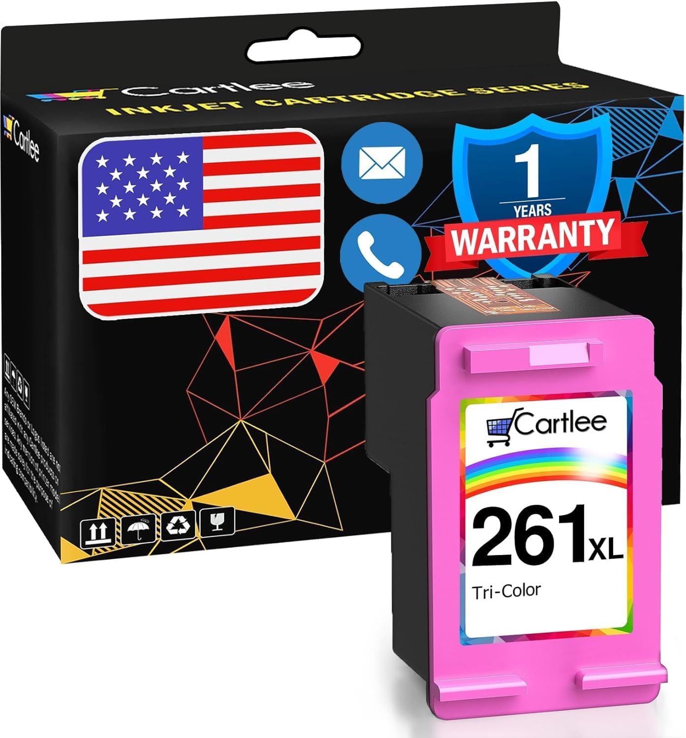 Cartlee Compatible Ink Cartridge Replacement for Canon 261 Color Ink Cartridge 261XL for Canon TS6400 Ink Cartridge for Canon TS6420 Ink Cartridge Pixma TS5320 TS5300 (1 color)