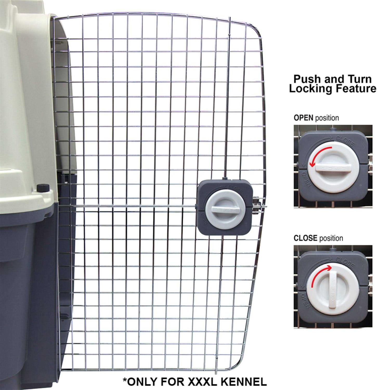 Sportpet Designs Plastic Kennels Rolling Plastic Wire Door Travel Dog Crate - Pet Supplies online store