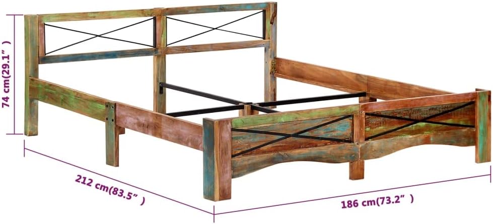 Bed Frame Bed Frame Queen,Floating Bed Frame,zinus Queen Bed Frame,Queen Platform Bed Frame,Solid Reclaimed Wood 70.9