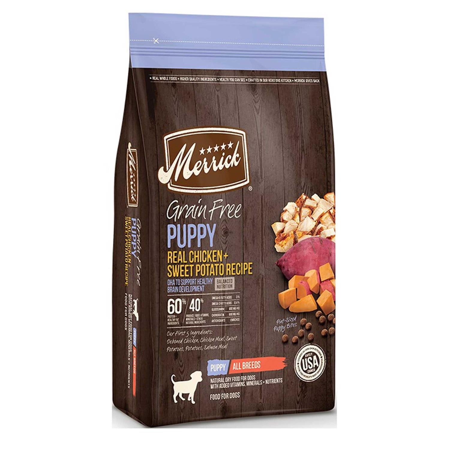 Merrick Grain Free Puppy Chicken Sweet Potato Recipe Dry Dog Food - Pet Supplies online store