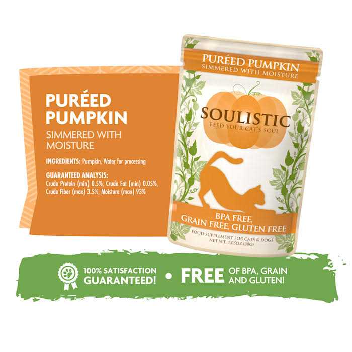 Soulistic Pureed Pumpkin Food Supplement for Cats & Dogs - Pet Supplies online store