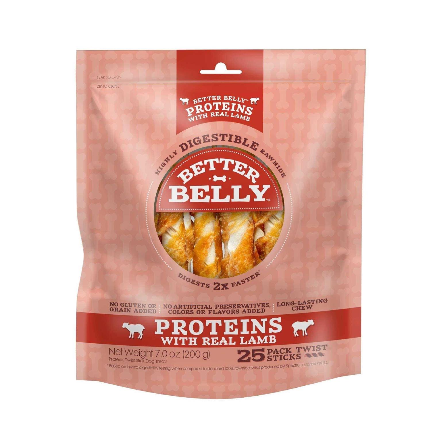 Better Belly Proteins Lamb Twist Dog Treats - Pet Supplies online store
