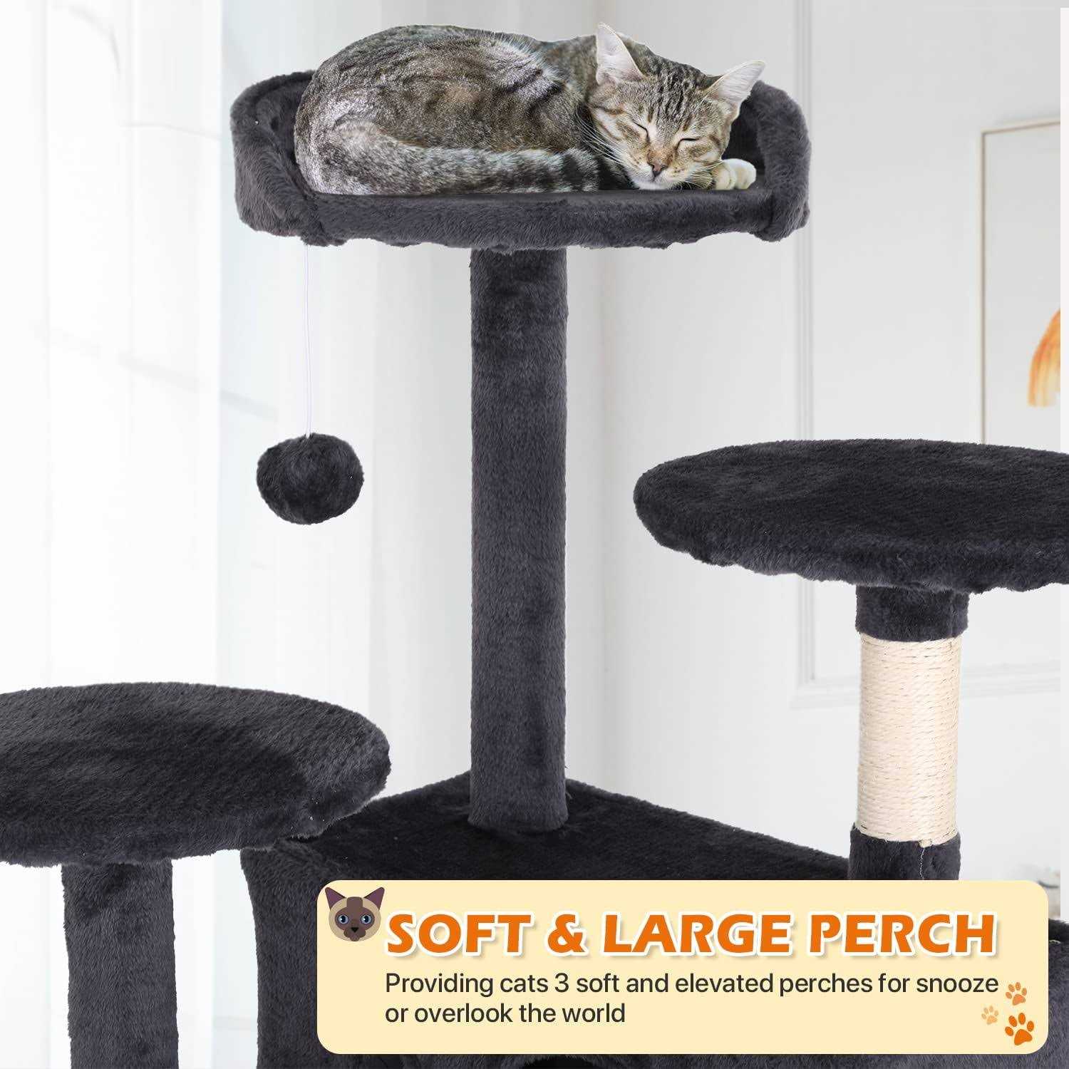 Niamvelo 70-in Cat Tree Tower Furniture Cat Condo with Scratching Post for Indoor Cats - Pet Supplies online store