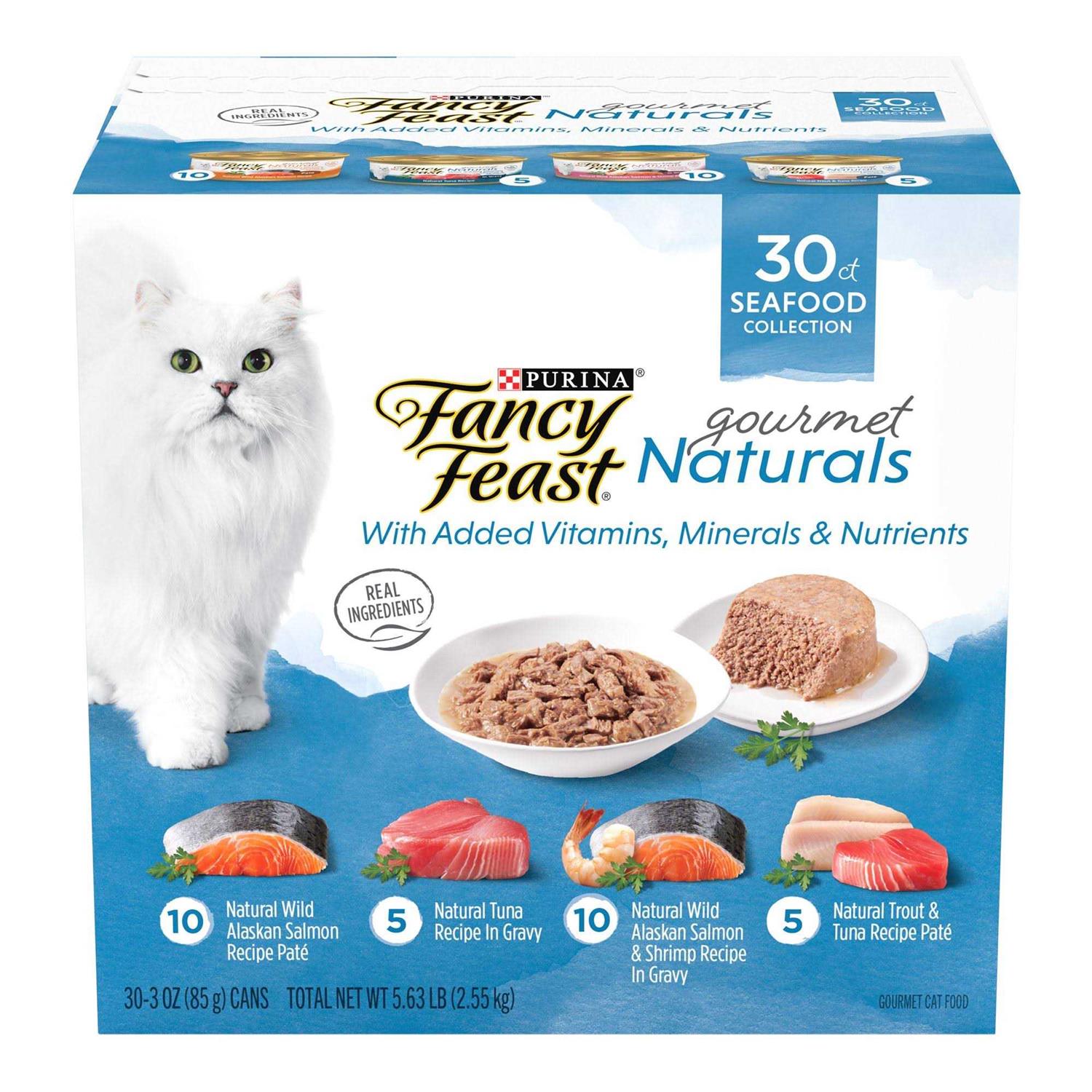 Purina Fancy Feast Wet Cat Food Variety Pack Gourmet Naturals Seafood - Pet Supplies online store