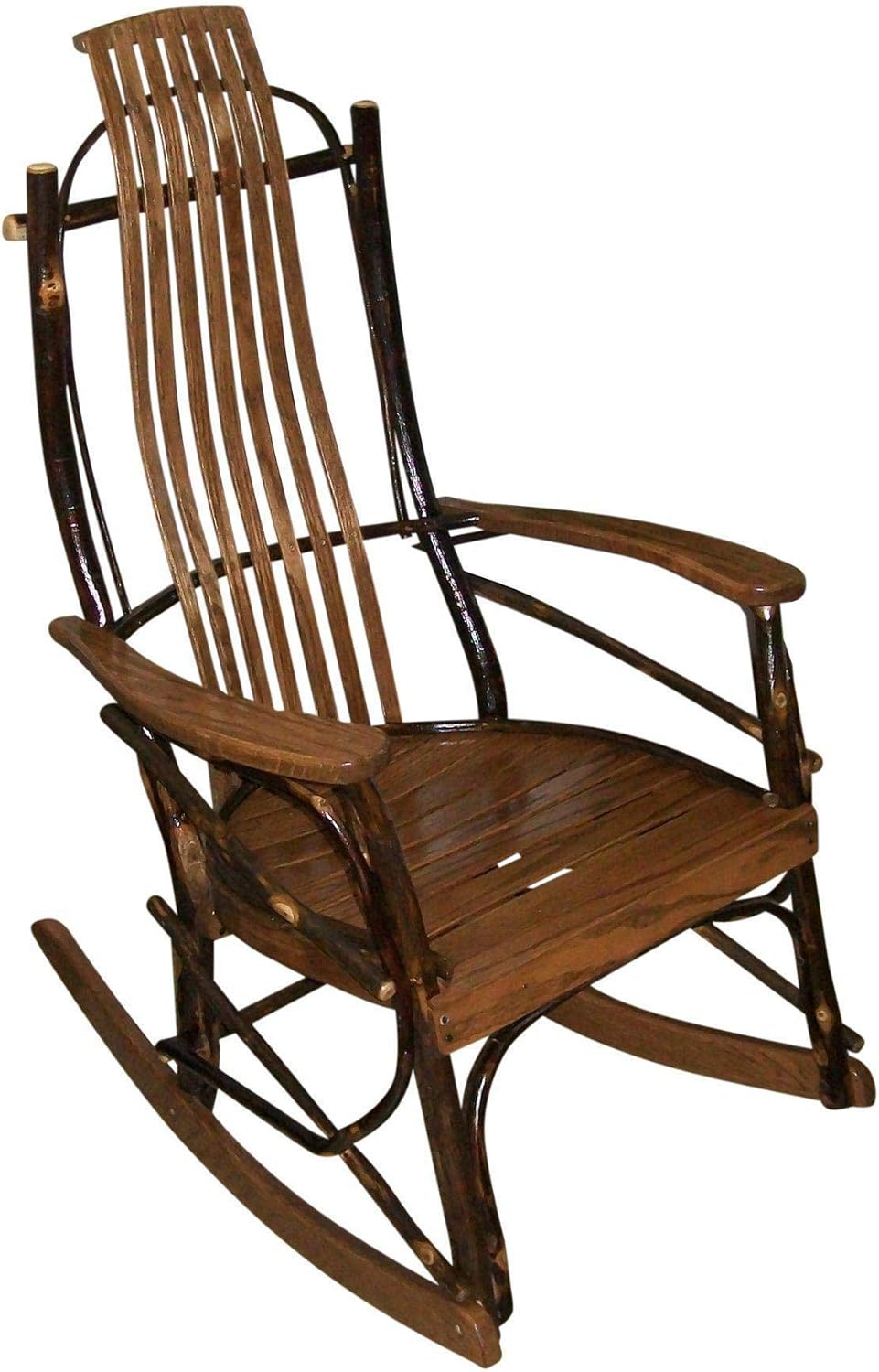 A & L Furniture Co. Amish Bentwood 7-Slat Hickory Rocking Chair - Lead TIME to Ship 6 Weeks