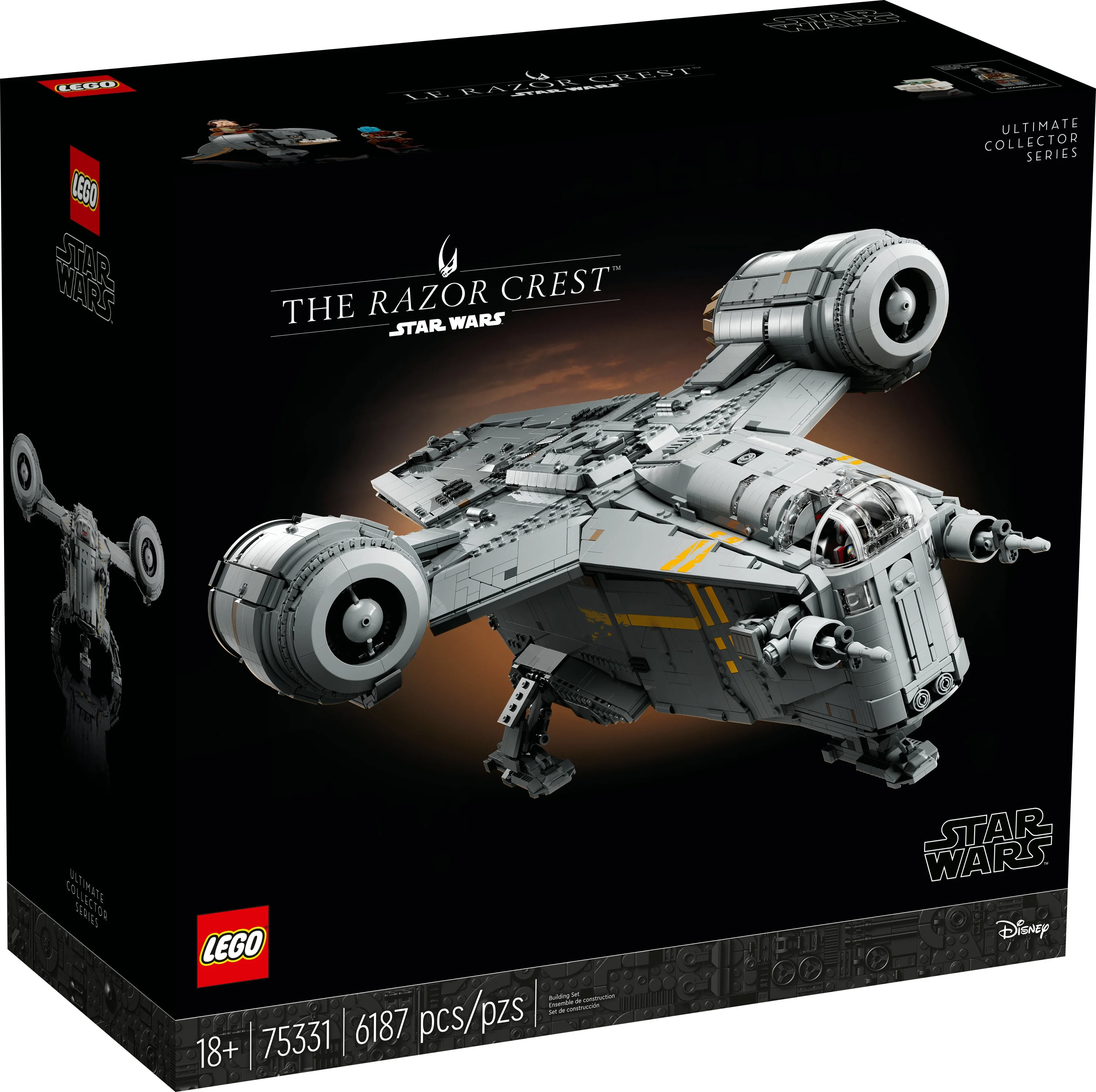 LEGO Star Wars The Razor Crest 75331 UCS Set, Ultimate Collectors Series Starship Model Kit for Adults, Large Iconic The Mandalorian Memorabilia Collectable