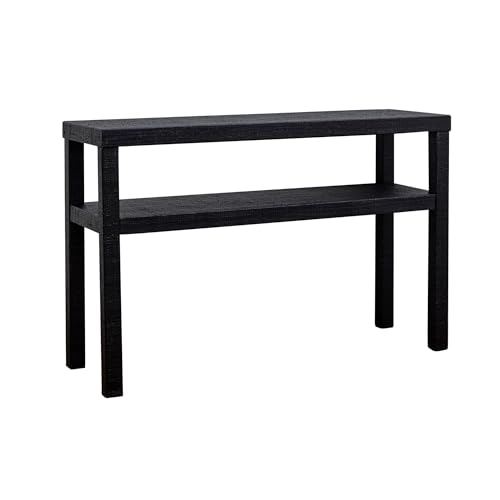 East at Main Indigo Road by Egypt Sherrod Gia Raffia Console Table (Navy Blue)