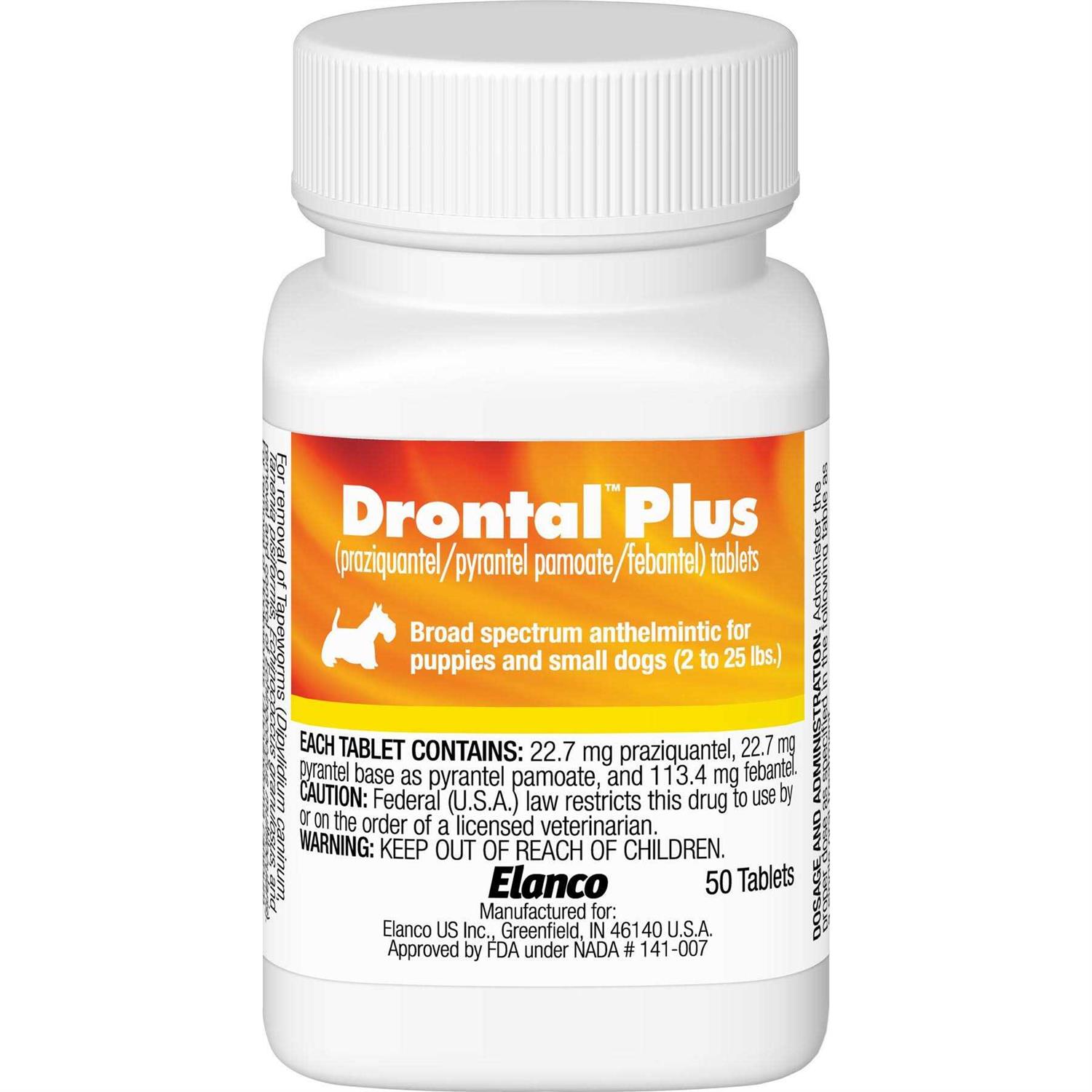 Drontal Plus for Small Dogs 2-25 lbs 22.7 mg - Pet Supplies online store