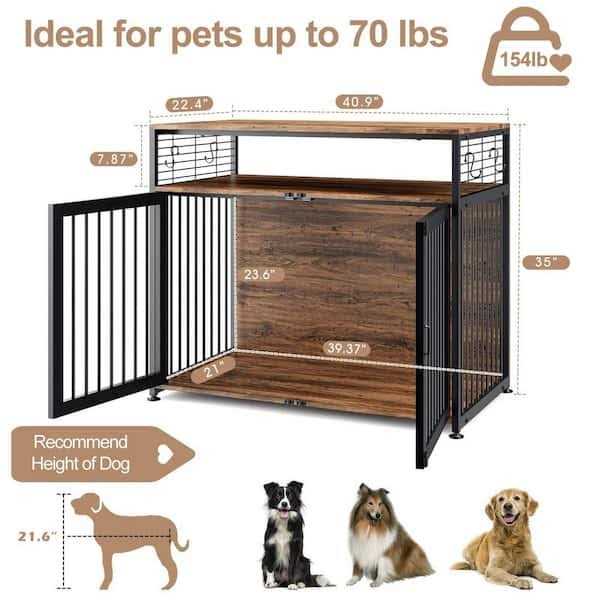 Dog Crate Furniture 41 in. Heavy Duty Dog Cages Modern Kennel for Dogs - Pet Supplies online store