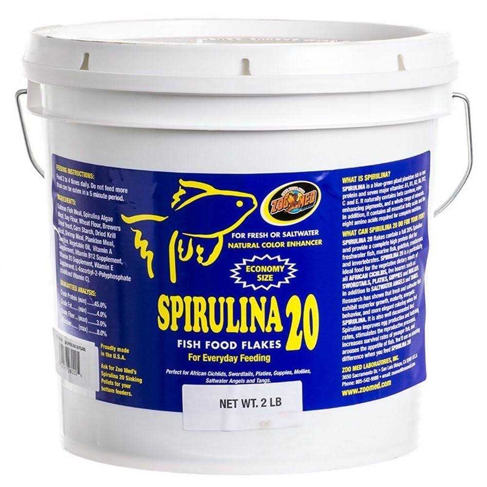 Zoo Med Spirulina 20 Fish Food Flakes - Pet Supplies online store