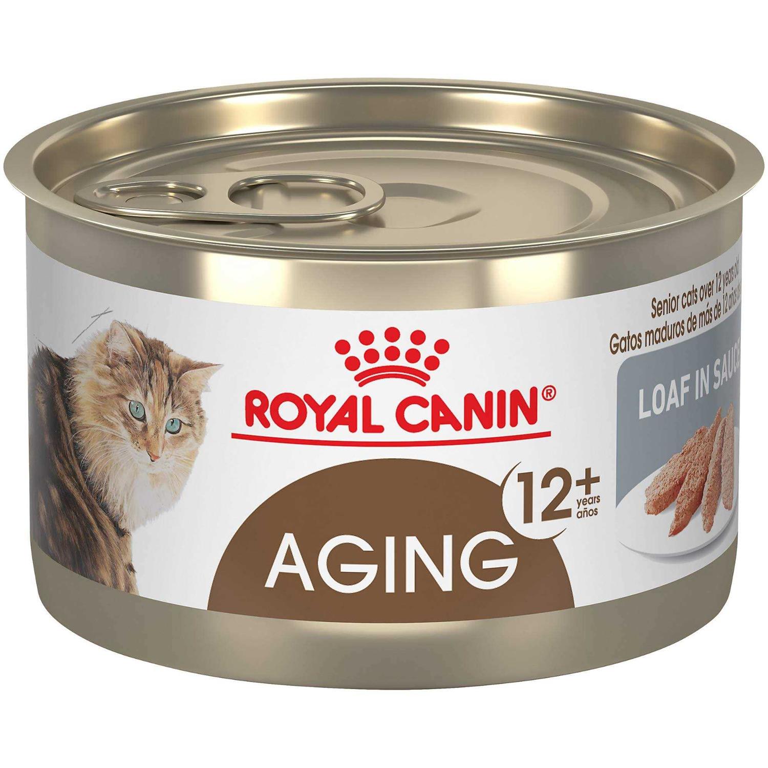 Royal Canin Feline Health Nutrition Aging 12+ Loaf in Sauce Canned Cat Food - Pet Supplies online store