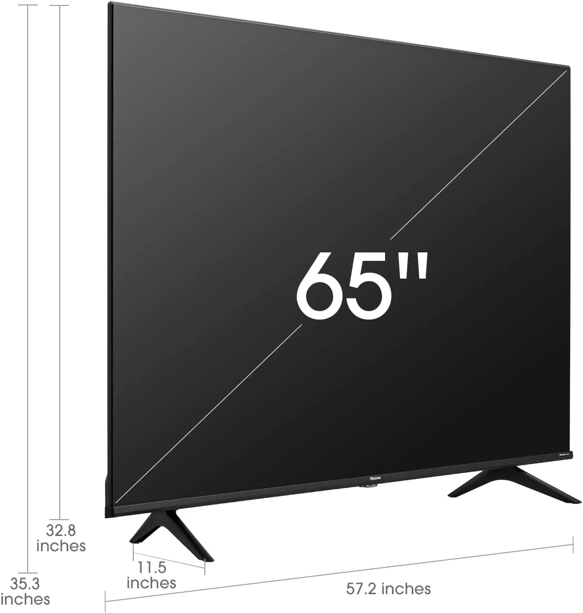 Hisense 65-Inch Class A6 Series 4K UHD Google Smart TV (65A6N, 2024 Model) - 4K AI Upscaler, Game Mode Plus, Voice Remote, DTS Virtual:X technology