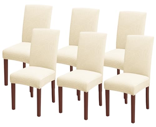 FORCHEER Chair Covers for Dining Chairs Set of 4,Cotton Stretch Dining Room Chair Cover Kitchen Parsons Chair Slipcovers (Pack of 4, Cotton)