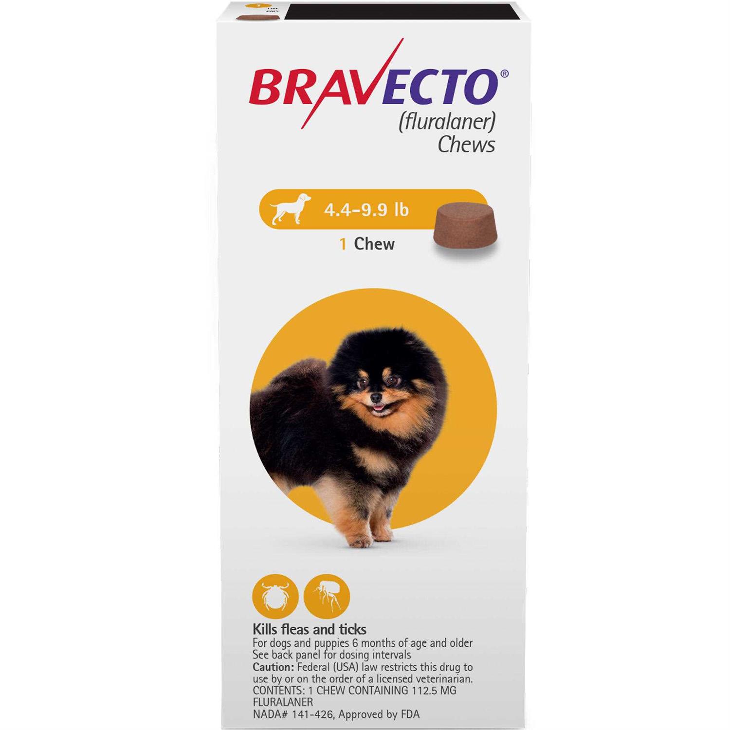 4.4-9.9 lbs Bravecto Chews for Dogs - Pet Supplies online store