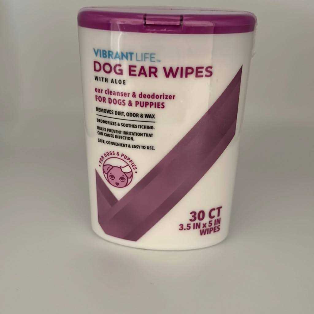 Vibrant Life Dog Ear Wipes with Aloe - Pet Supplies online store
