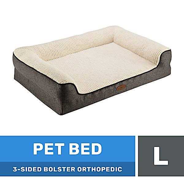 Retriever 3-Sided Bolster Orthopedic Pet Bed - Pet Supplies online store
