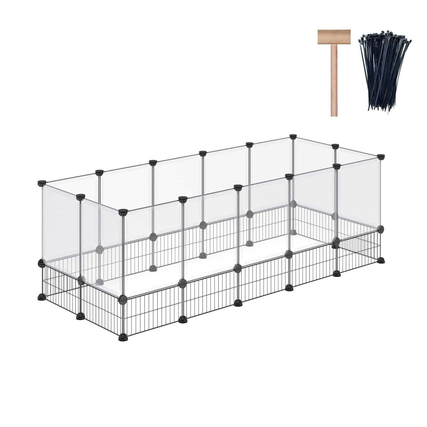 DINMO Rabbit Playpen guinea Pig cages Hamster cages Iron Net Bottom Design for Small Animal - Pet Supplies online store