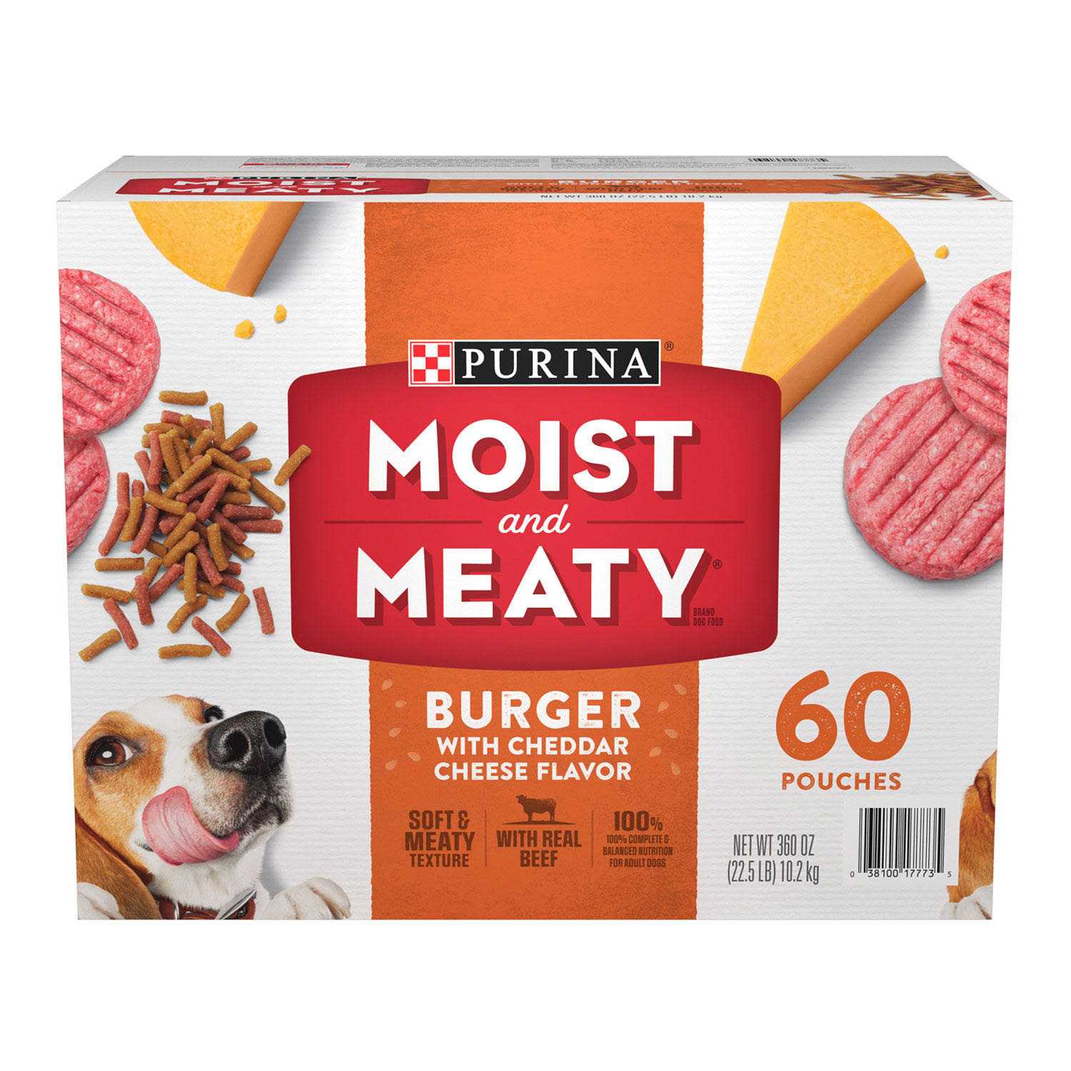 Purina Moist & Meaty Burger with Cheddar Cheese Flavor Dry Dog Food - Pet Supplies online store