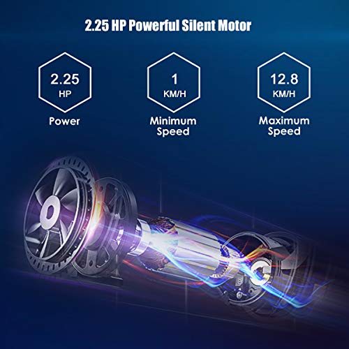 Goplus 2.25HP Electric Folding Treadmill, Installation-Free Design with 8-Stage Damping System, Large LED Touch Display and Blue Tooth Speaker, Compact Running Machine, Superfit Treadmill for Home Use