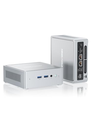 MINISFORUM UM880 Plus Mini PC AMD Ryzen 7 8845HS(8C/16T, up to 5.1GHz), 32GB DDR5 1TB PCIe4.0 SSD, HDMI+DP+USB4 Triple Outputs, OCuLink Port, 2.5G LAN, 5x USB Port, Radeon 780M Graphics Micro Computer