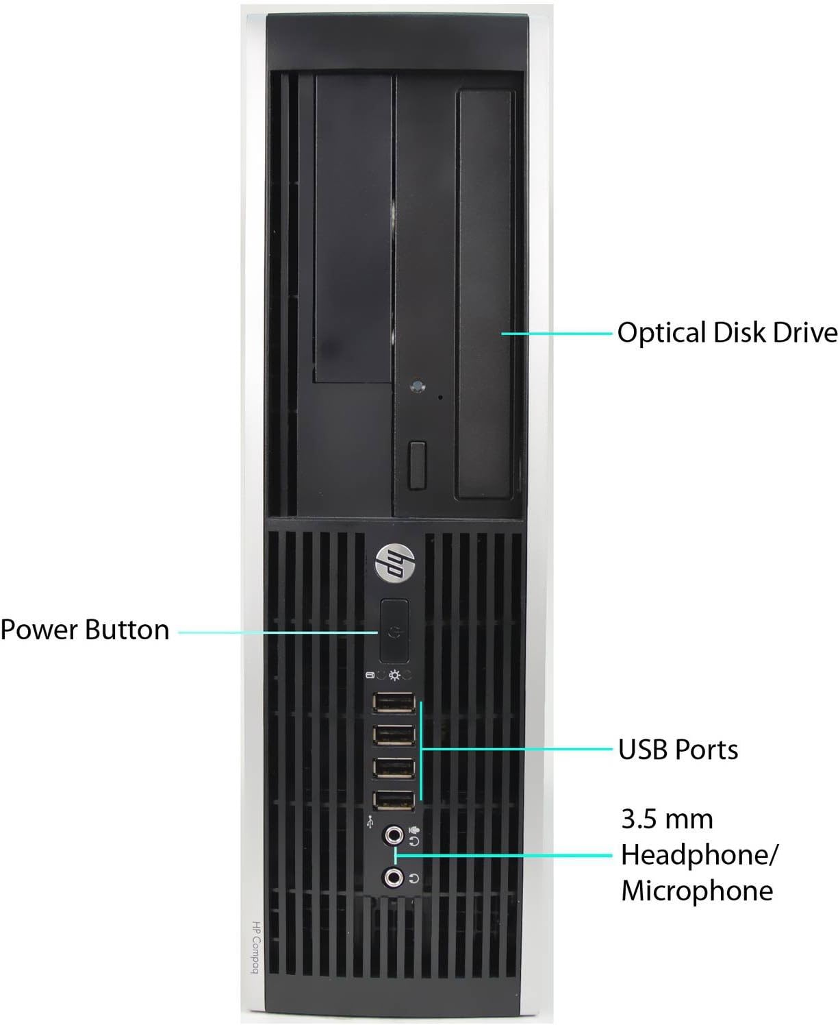HP Elite Desktop Computer, Intel Core i5 3.1GHz, 8 GB RAM, 500 GB HDD, WiFi, Keyboard & Mouse, Dual 17in LCD Monitors Brands Vary (Upgrades Available) DVD-RW, Windows 10 (Renewed)