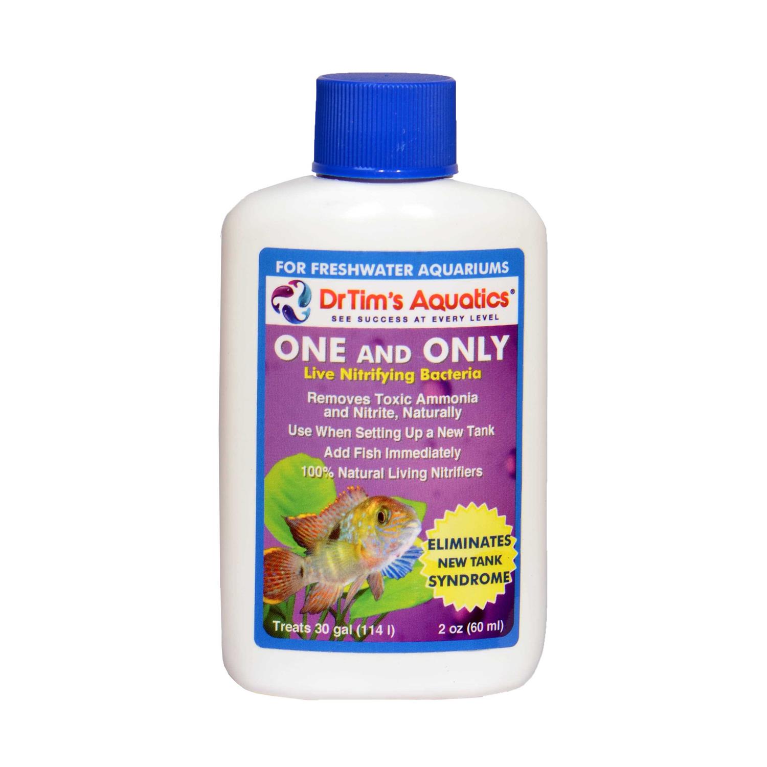 Dr Tim's Aquatics One & Only Live Nitrifying Bacteria for Freshwater AQUARIUM - Pet Supplies online store